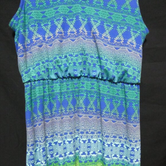 FADED GLORY | large 12 - 14 | Sleeveless Colorful Maxi Summer Dress - Picture 7 of 14